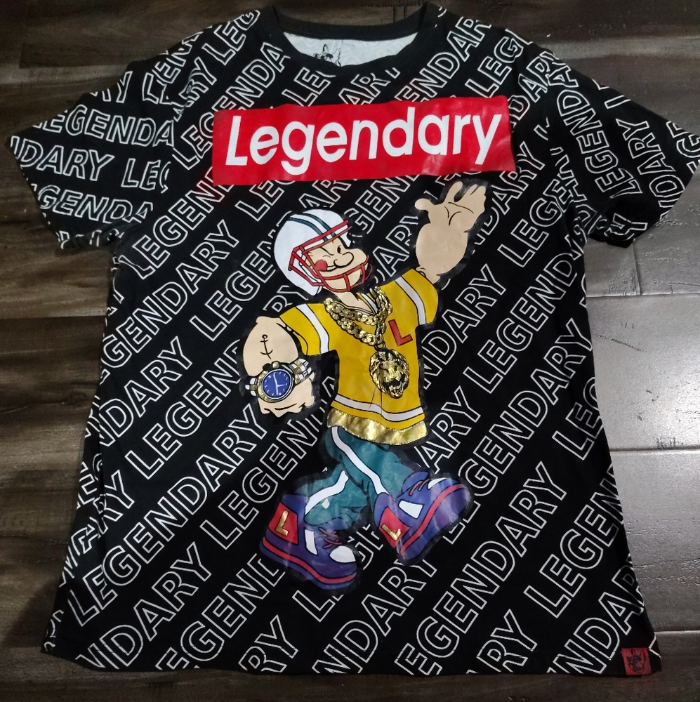 Popeye Kids Graphic Black T-Shirt